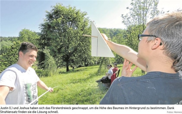 Der „Wiesen-Pythagoras“ sitzt im Forscherpark