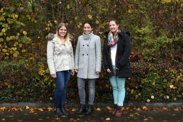 Von links: Christina Kahlkopf (D, Sp), Rebecca Brautmeier(D.Hw), Carina Schnurbus (M, Ch)
