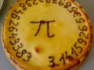 Kuchen mit der Zahl Pi